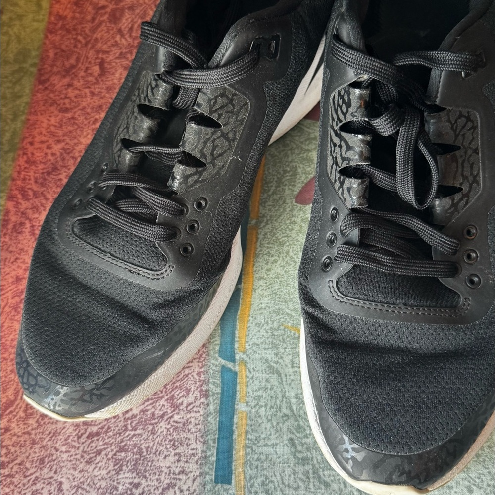 Jordan Black and White Running Sneakers